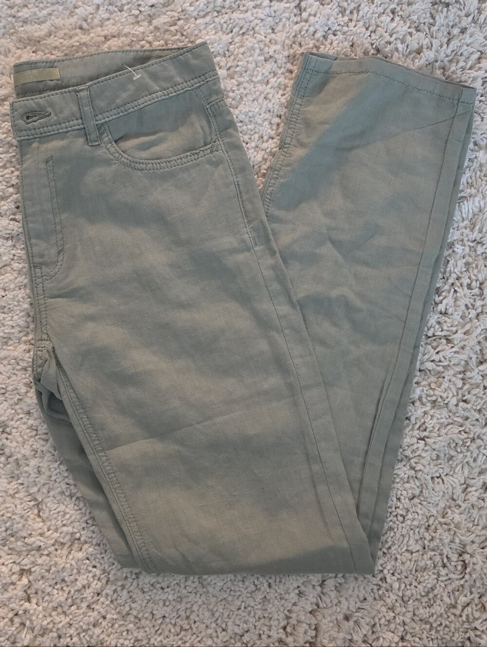 Esprit Womans Brand New Linen Blend Green Pants